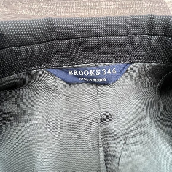 BROOKS BROTHERS 346 Mens 100% Wool Sport Coat Suit Jacket Blazer 42 R VTG - Picture 2 of 9